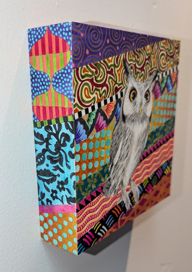 Tiny view of painting from side.